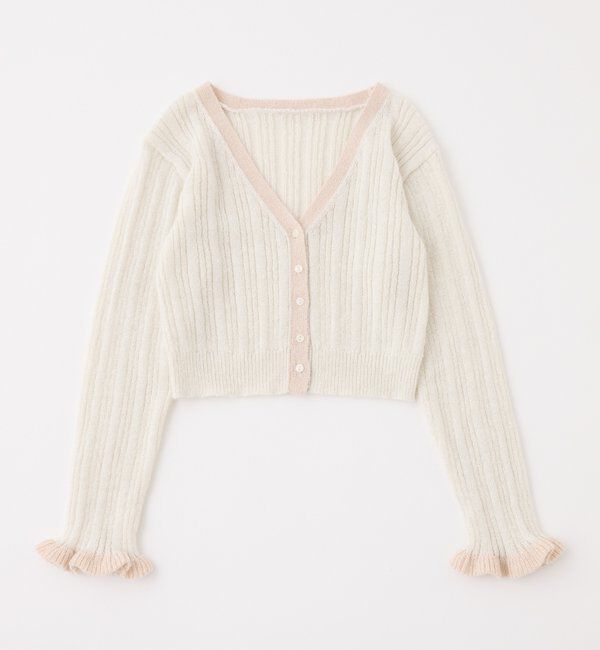  「袖配色カーディガン」|ニット・セーター|