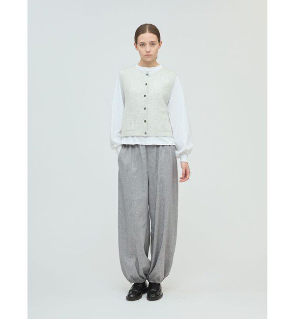 mizuiro ind「mizuiro ind タックヘムコクーンパンツ」|その他|グレー