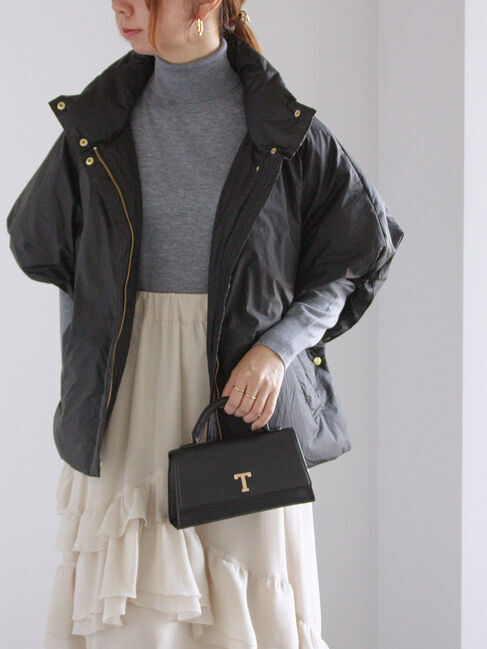 Te chichi「コーティングタフタスリーブレスジャケット」|ダウンベスト・ベスト|