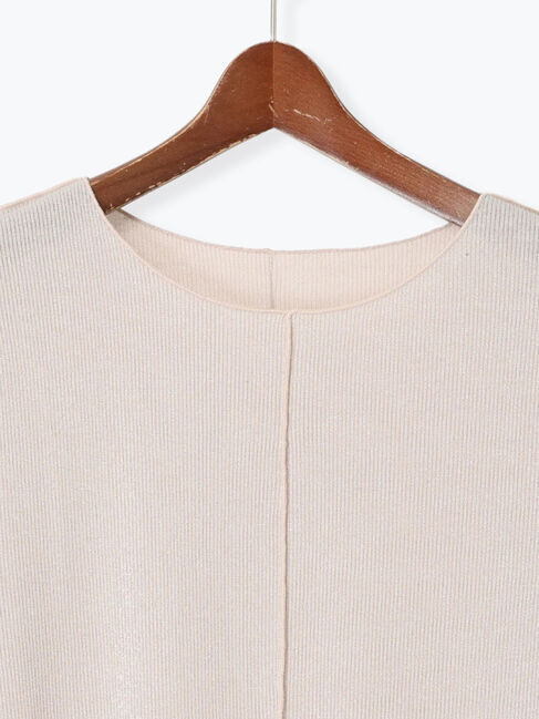 Te chichi TERRASSE「ラメテレコハーフスリーブトップス」|Tシャツ・カットソー|