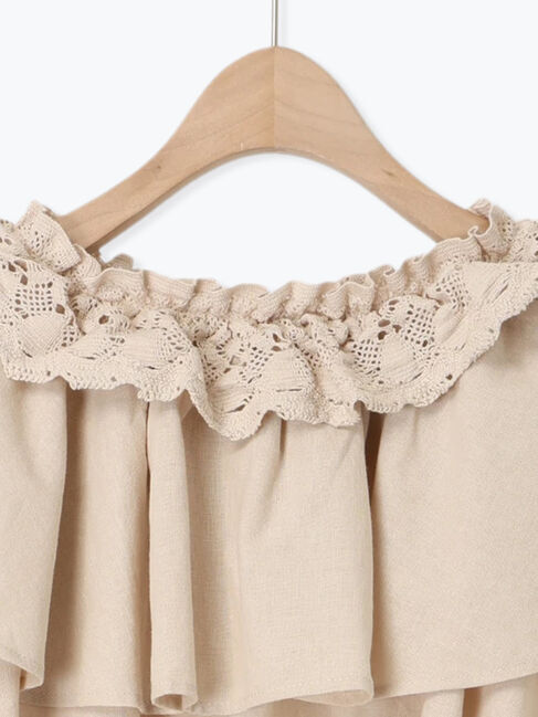 Samansa Mos2「羽織レースフリルブラウス」|シャツ・ブラウス|