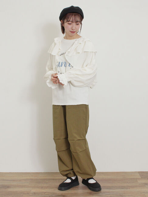 Samansa Mos2「羽織レースフリルブラウス」|シャツ・ブラウス|