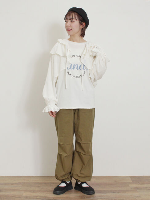 Samansa Mos2「羽織レースフリルブラウス」|シャツ・ブラウス|