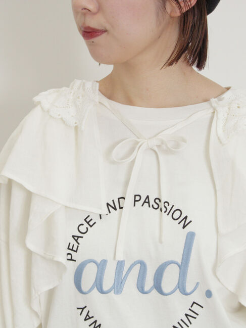 Samansa Mos2「羽織レースフリルブラウス」|シャツ・ブラウス|