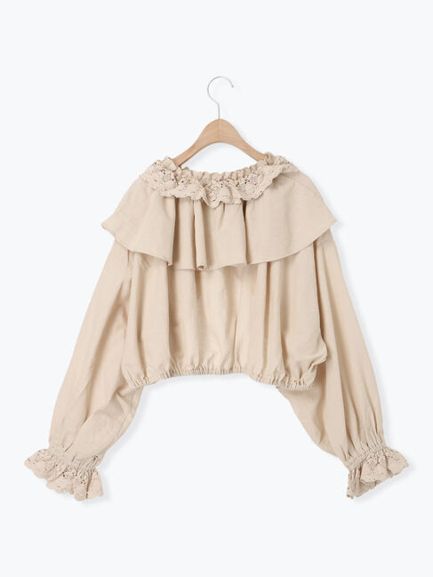 Samansa Mos2「羽織レースフリルブラウス」|シャツ・ブラウス|