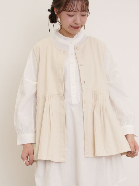 Samansa Mos2「デニム・ツイル前後2WAYベスト」|ダウンベスト・ベスト|キナリ