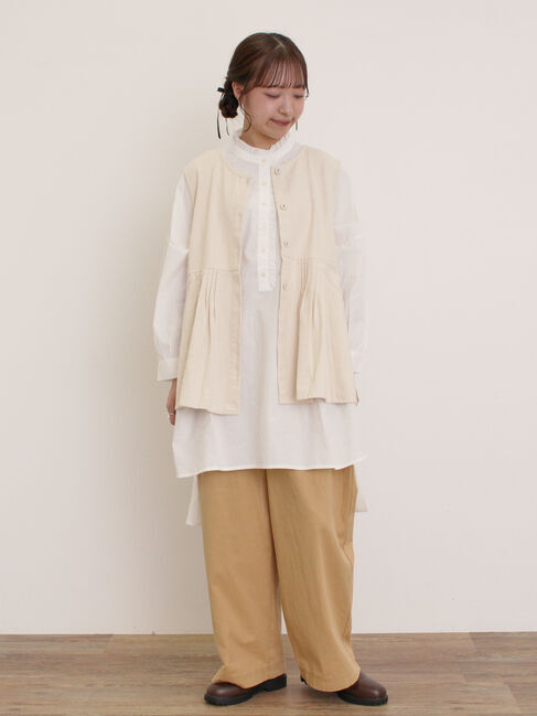 Samansa Mos2「デニム・ツイル前後2WAYベスト」|ダウンベスト・ベスト|