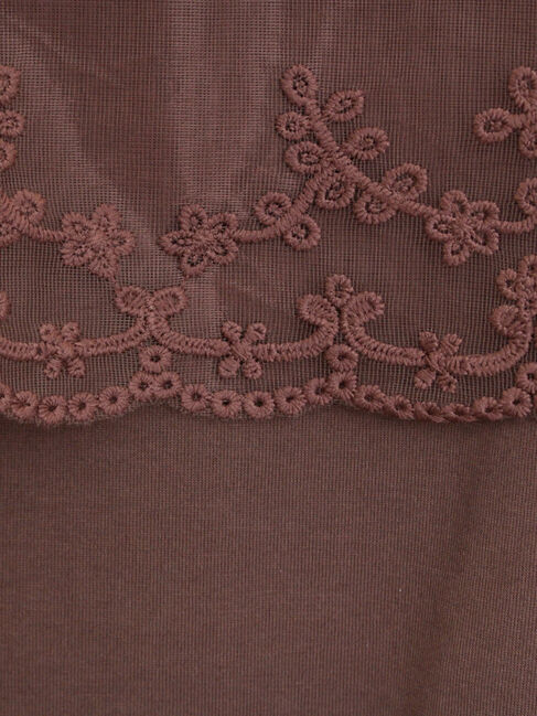 Samansa Mos2「シアーレース襟付Tシャツ」|Tシャツ・カットソー|