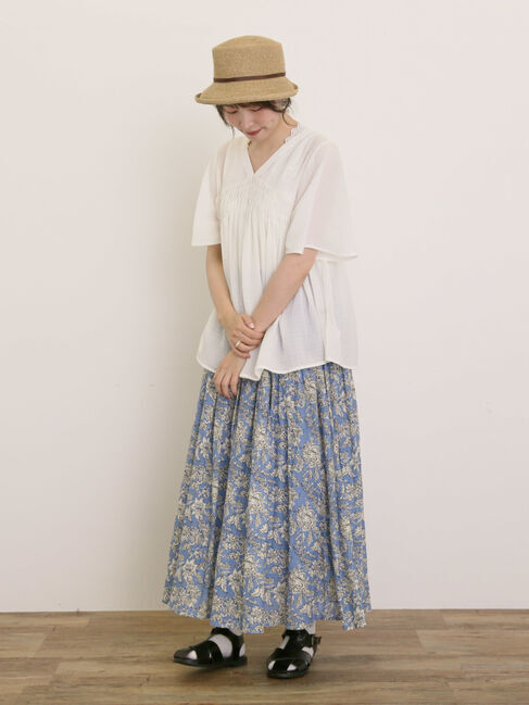 Samansa Mos2「◎2WAYシャーリングチュニック」|シャツ・ブラウス|