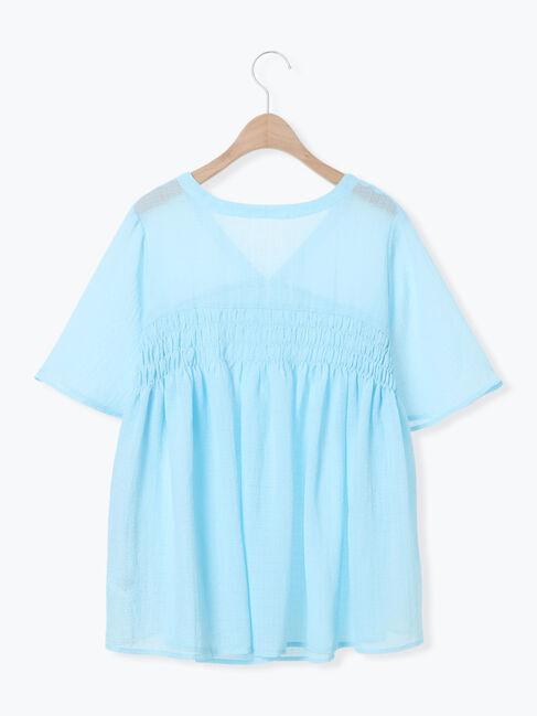 Samansa Mos2「◎2WAYシャーリングチュニック」|シャツ・ブラウス|