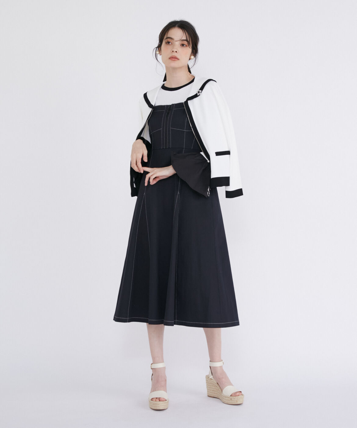 Maglie le cassetto「セーラーカラージップカーディガン」|カーディガン|