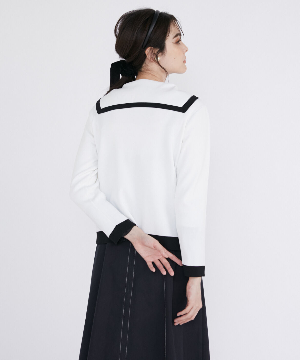 Maglie le cassetto「セーラーカラージップカーディガン」|カーディガン|