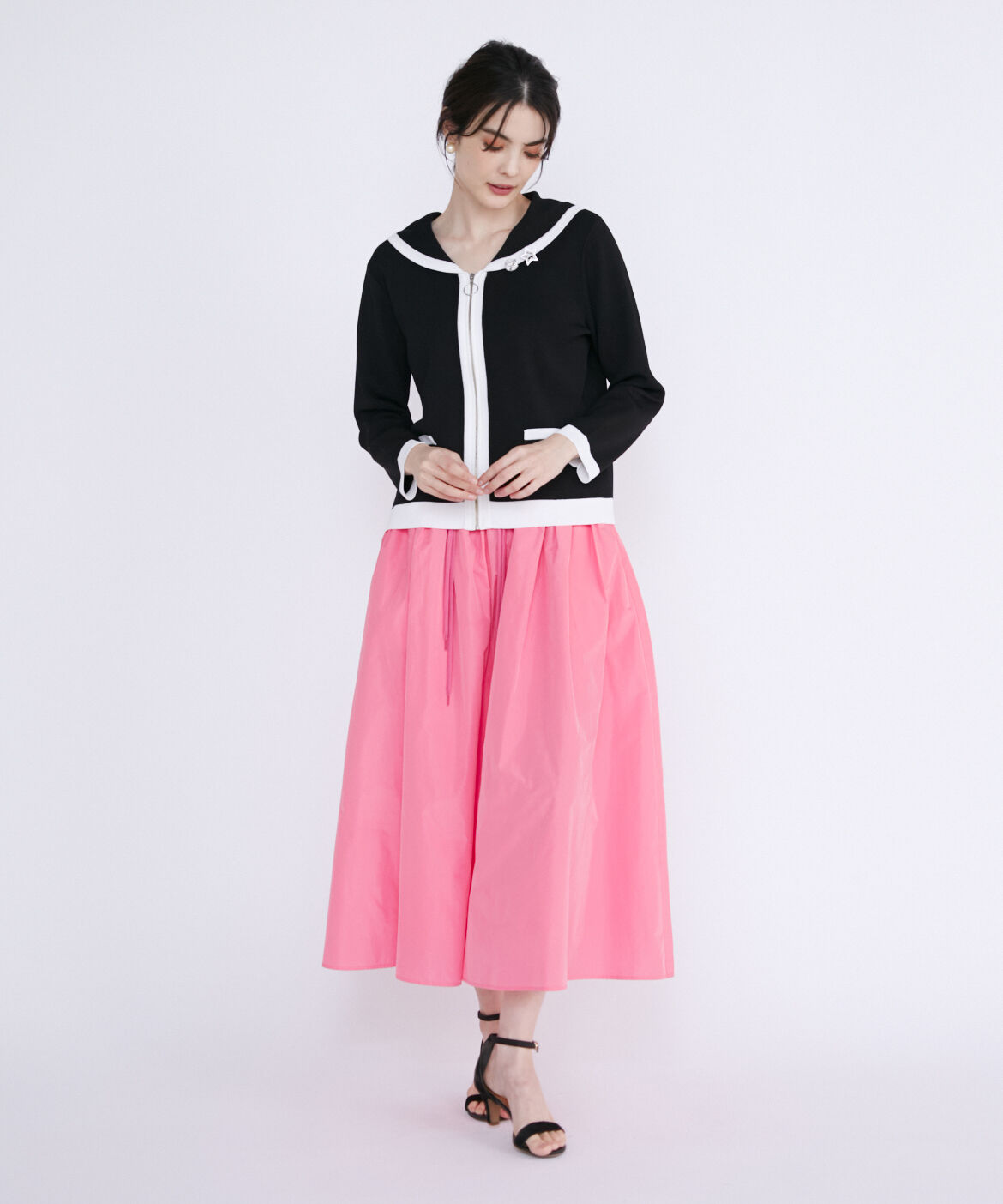 Maglie le cassetto「セーラーカラージップカーディガン」|カーディガン|