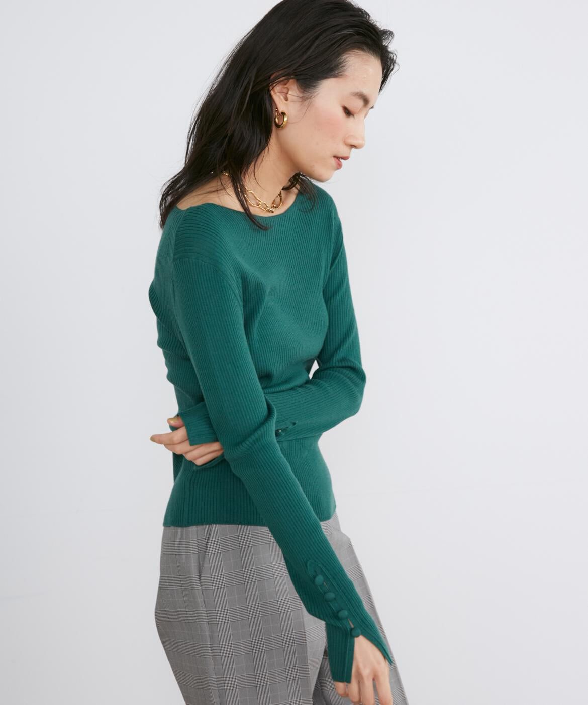 INED「ウールリブセーター」|ニット・セーター|