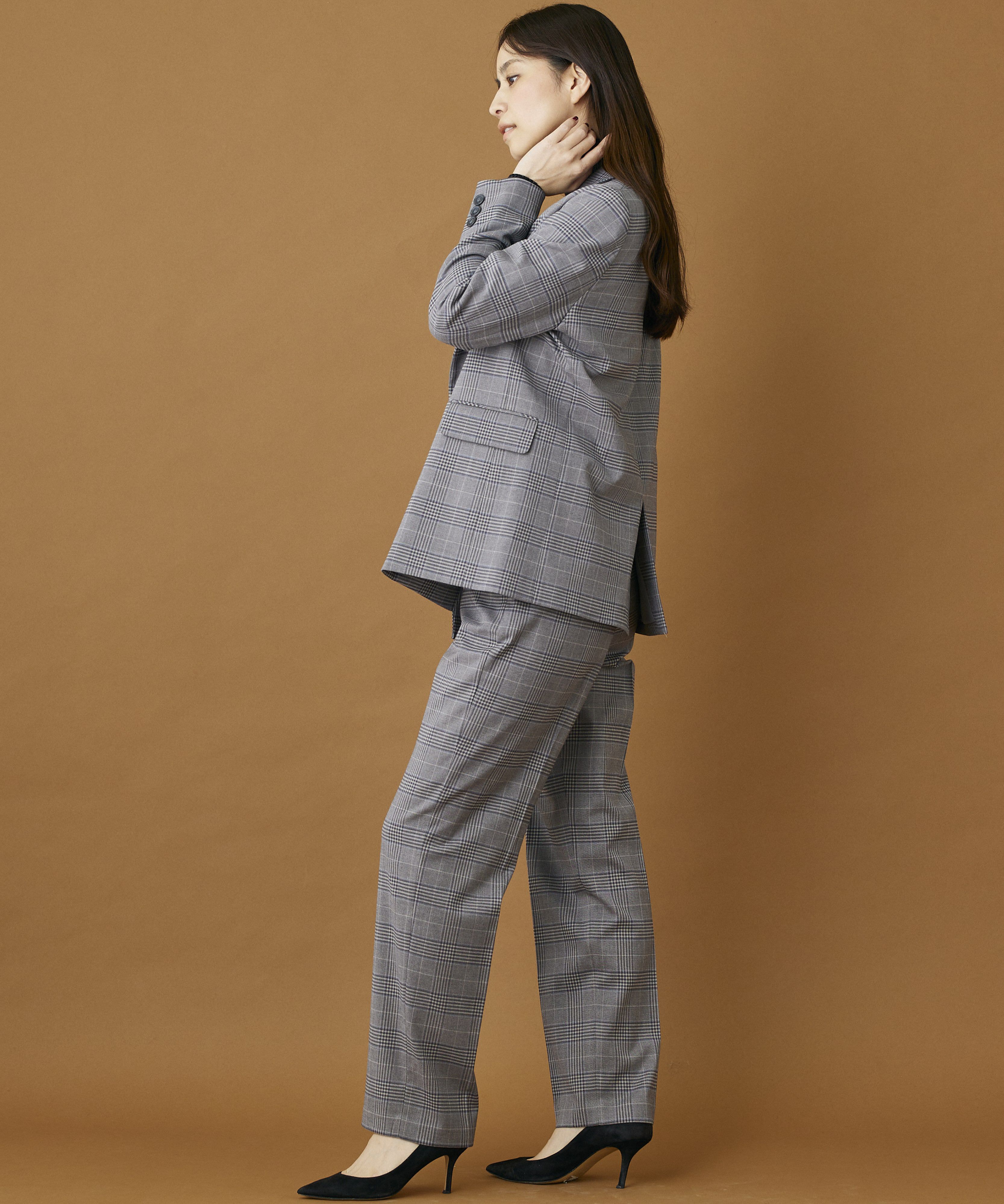 INED「《INED CLARO》グレンチェックジャケット」|テーラードジャケット|