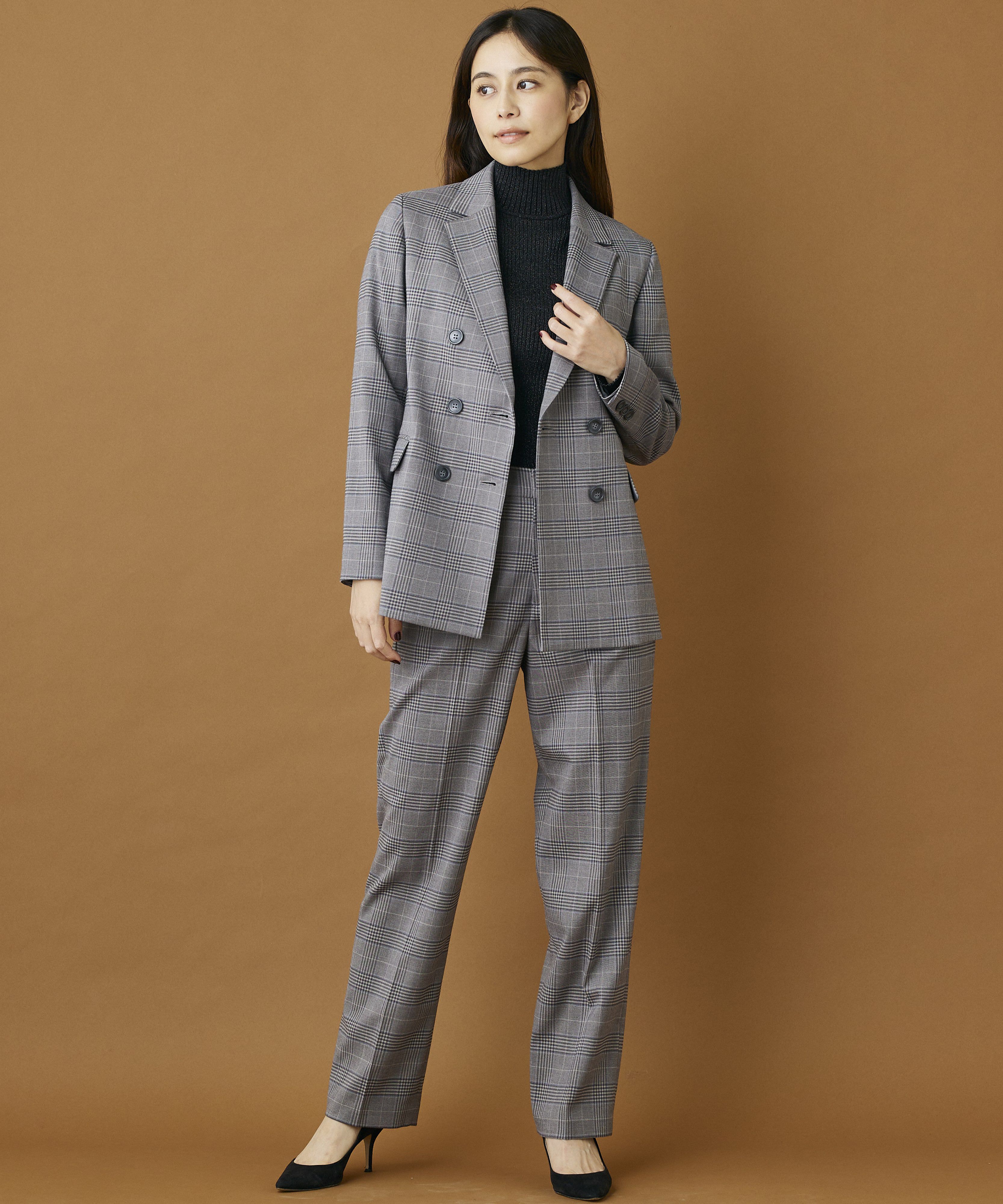 INED「《INED CLARO》グレンチェックジャケット」|テーラードジャケット|