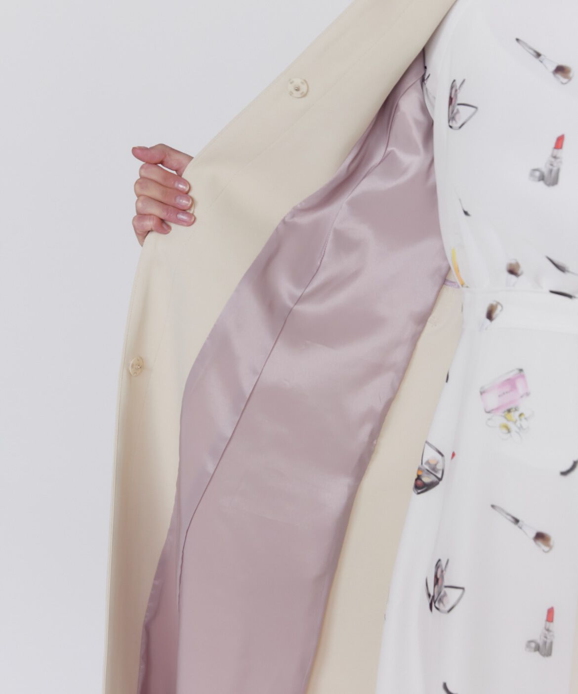 Maglie le cassetto「《大きいサイズ》レースドッキングトレンチコート」|トレンチコート|