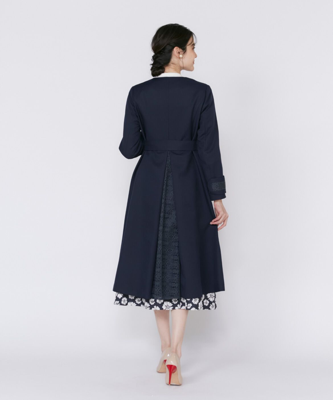 Maglie le cassetto「《大きいサイズ》レースドッキングトレンチコート」|トレンチコート|