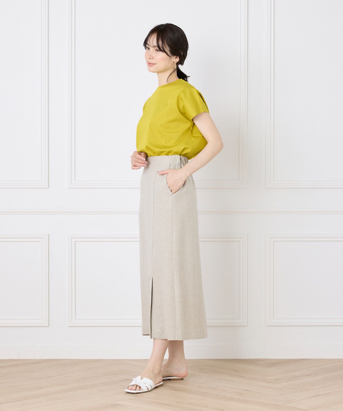 INED「《WEB限定》フレンチスリーブカットソー」|Tシャツ・カットソー|