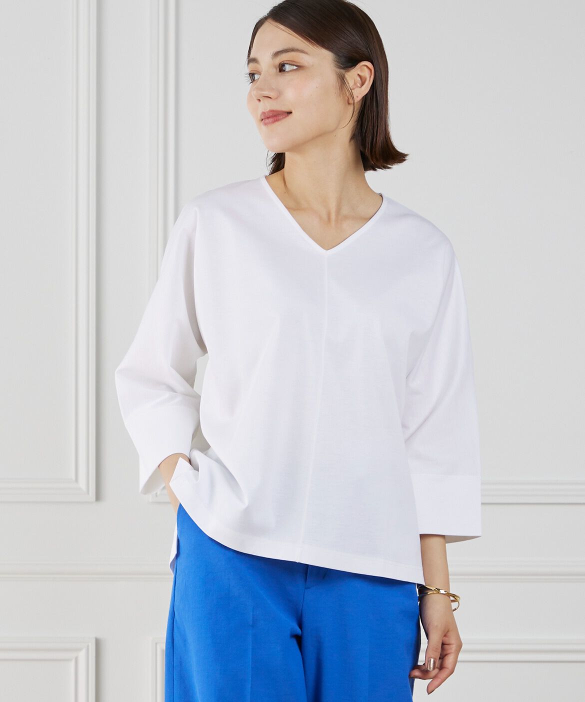 INED「《WEB限定》Vネックドルマンカットソー」|Tシャツ・カットソー|