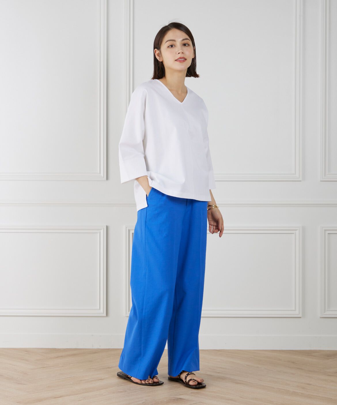 INED「《WEB限定》Vネックドルマンカットソー」|Tシャツ・カットソー|