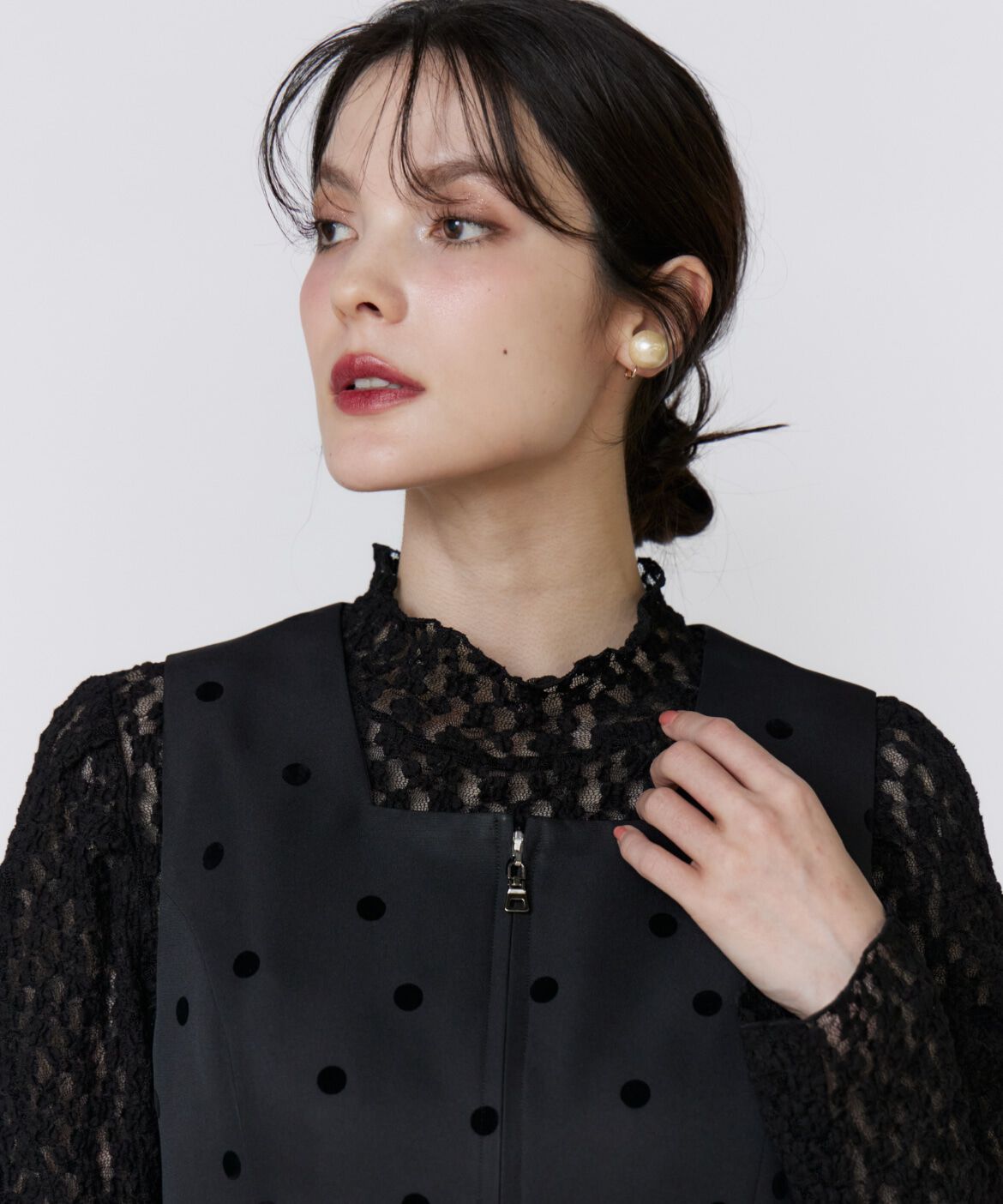 Maglie le cassetto「《M Maglie le cassetto》《WEB限定》ドットフロッキーワンピース」|ワンピース|