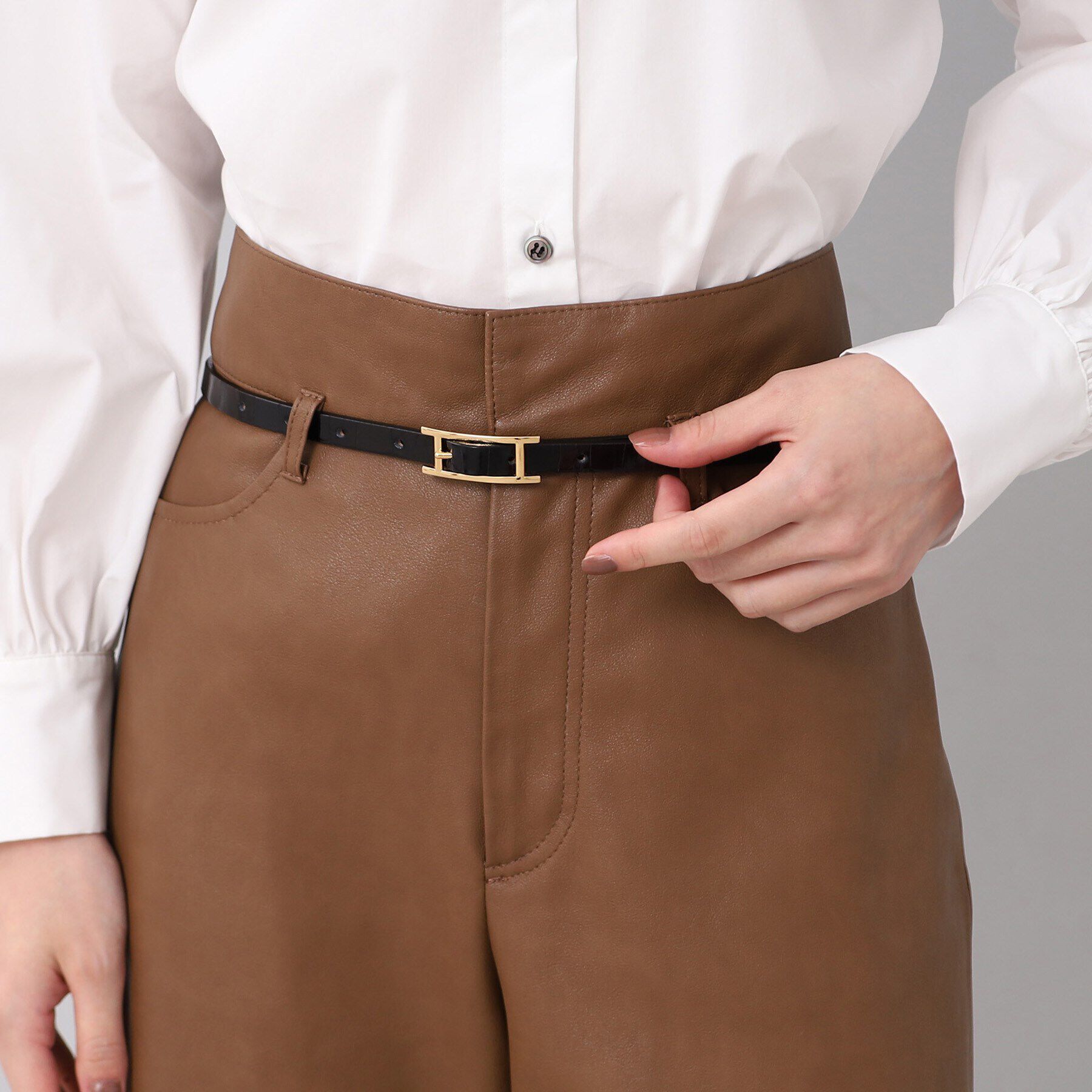 UNTITLED「【リバーシブル】Hバックルベルト」|ベルト|