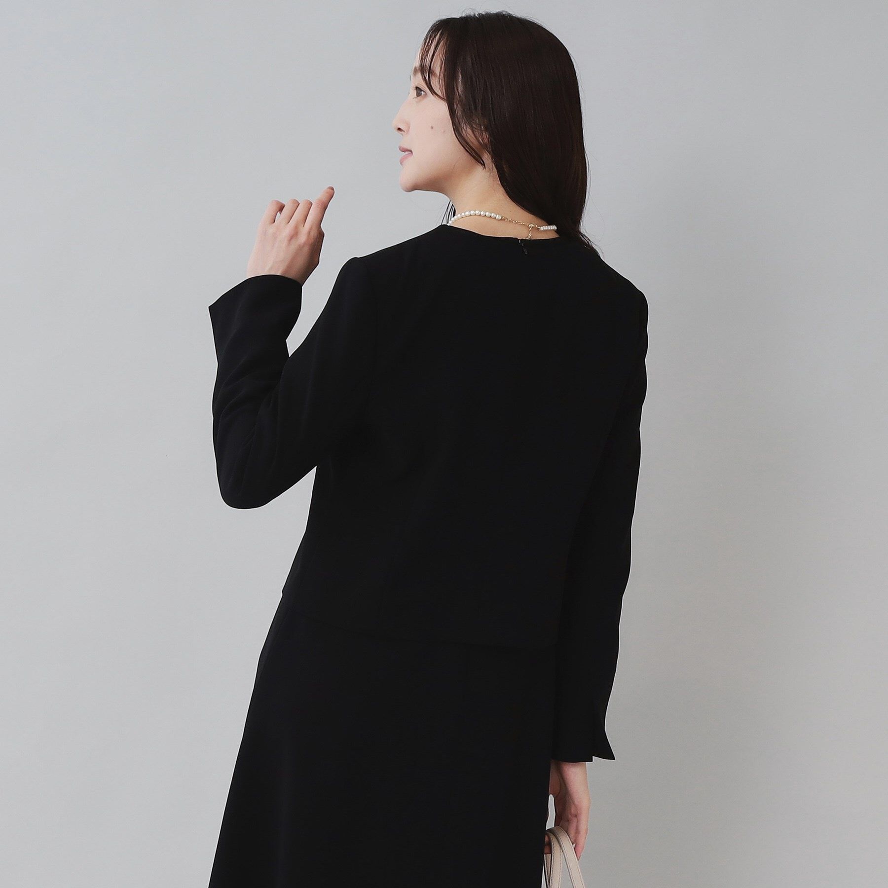 UNTITLED「【セレモニー／セットアップ可能／洗える】TWC ノーカラージャケット」|ノーカラージャケット|