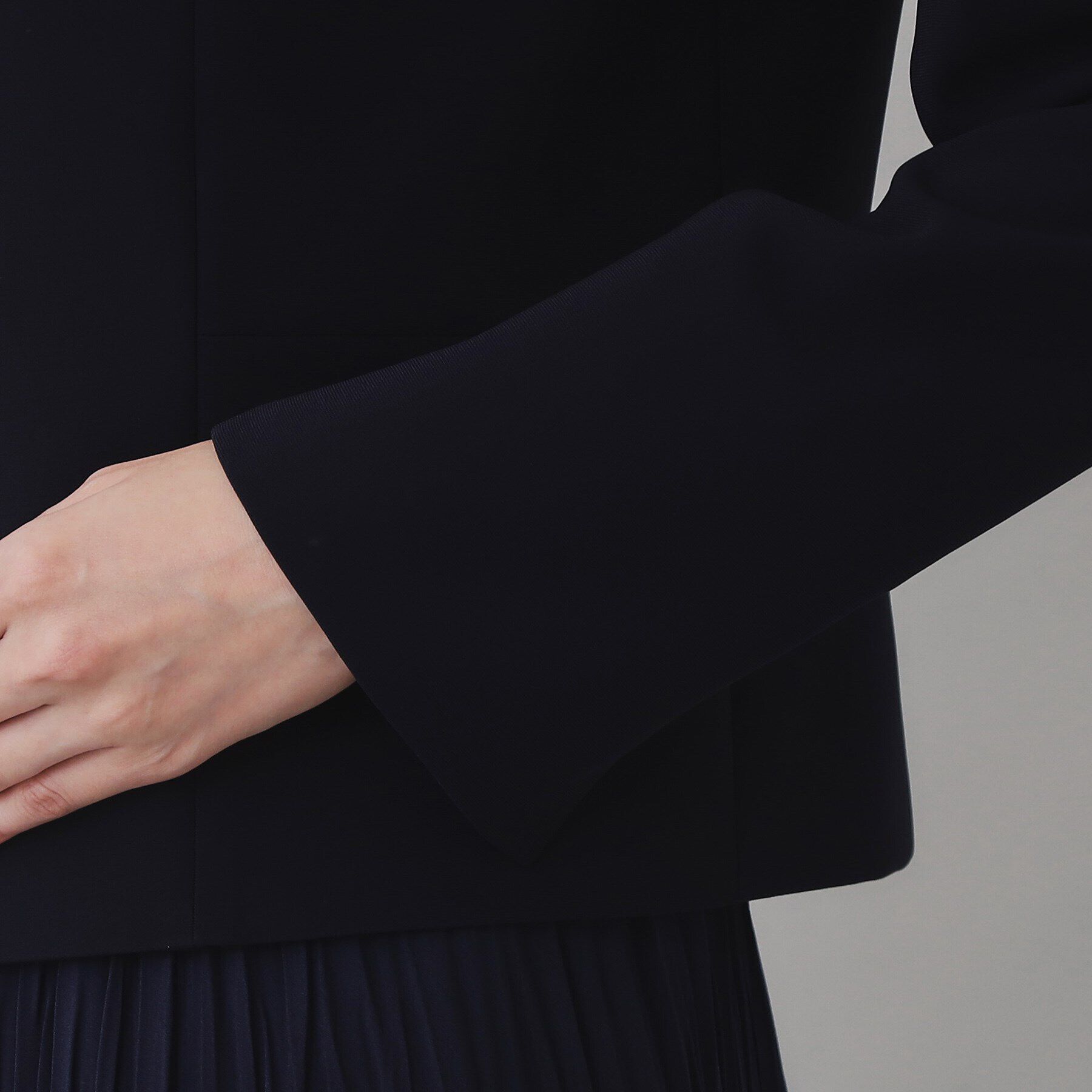 UNTITLED「【セレモニー／セットアップ可能／洗える】TWC ノーカラージャケット」|ノーカラージャケット|