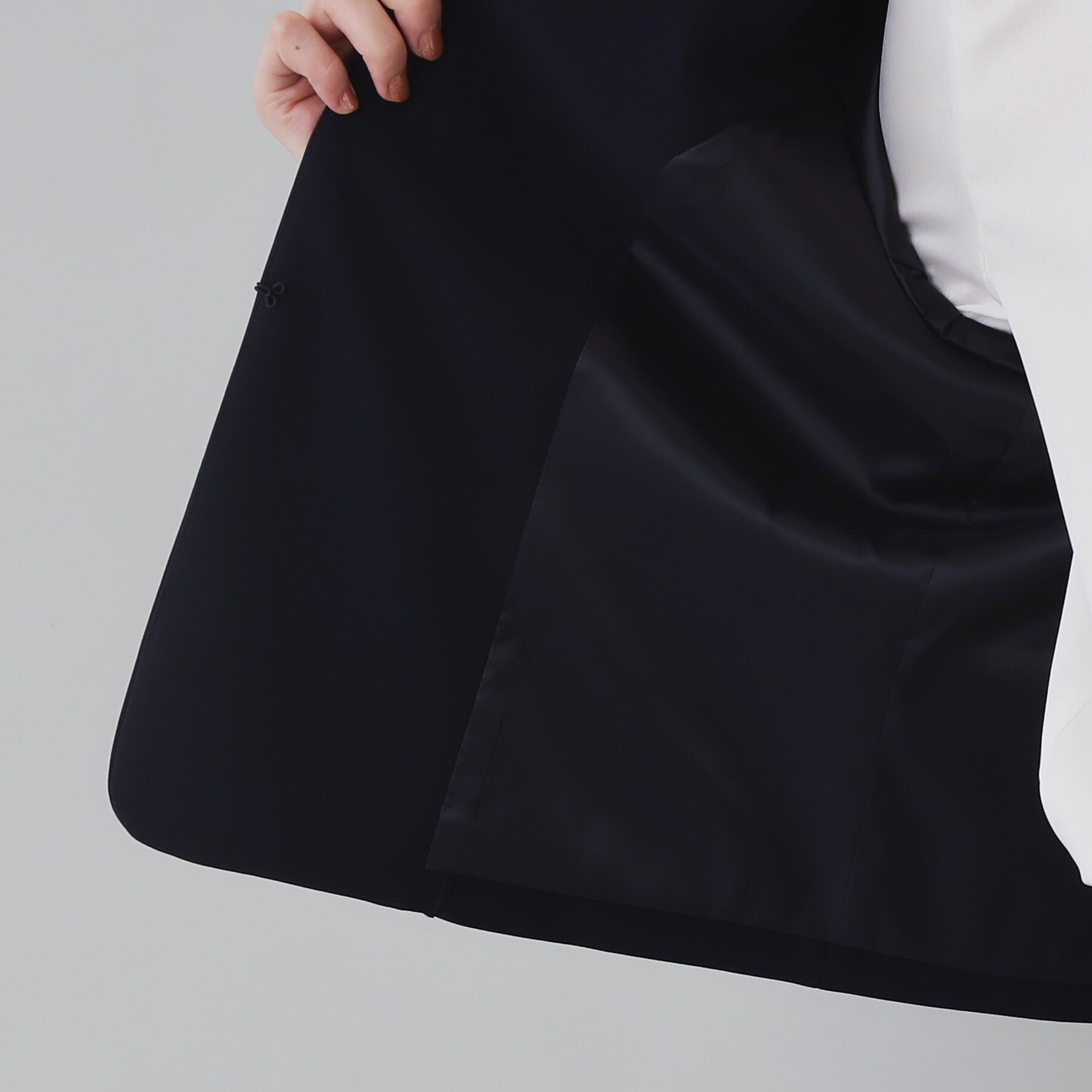 UNTITLED「【セレモニー／セットアップ可能／洗える】TWC ノーカラージャケット」|ノーカラージャケット|