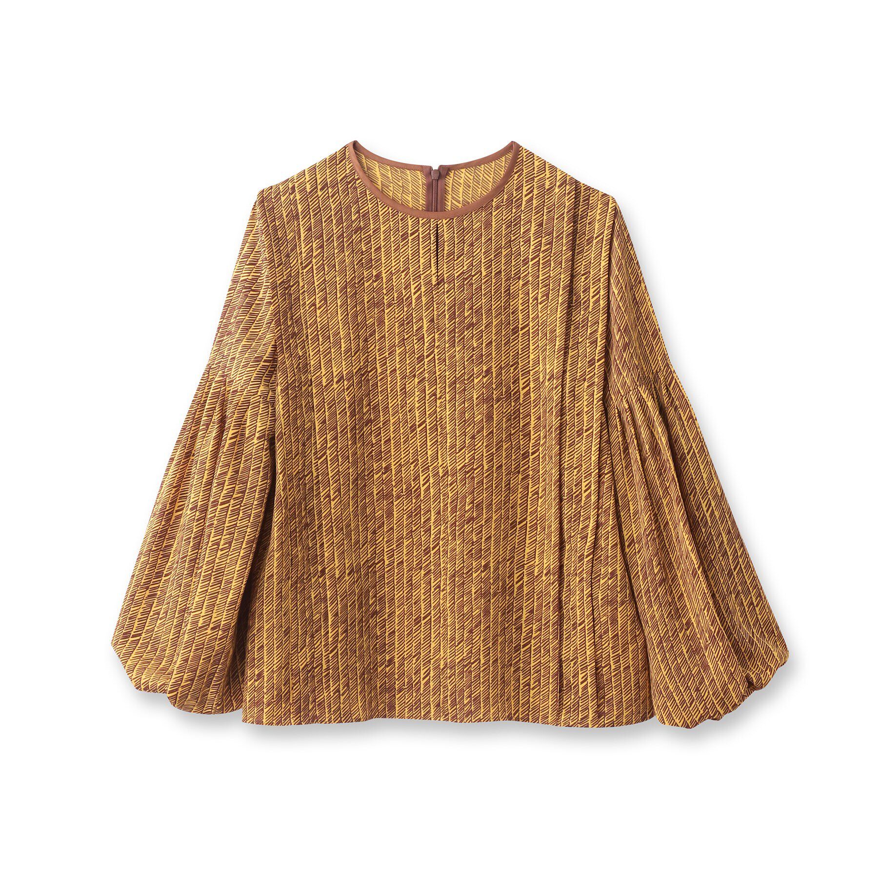 UNTITLED「【ボリューム袖/袖ゴム】ヴィンテージアートへリンボン」|シャツ・ブラウス|