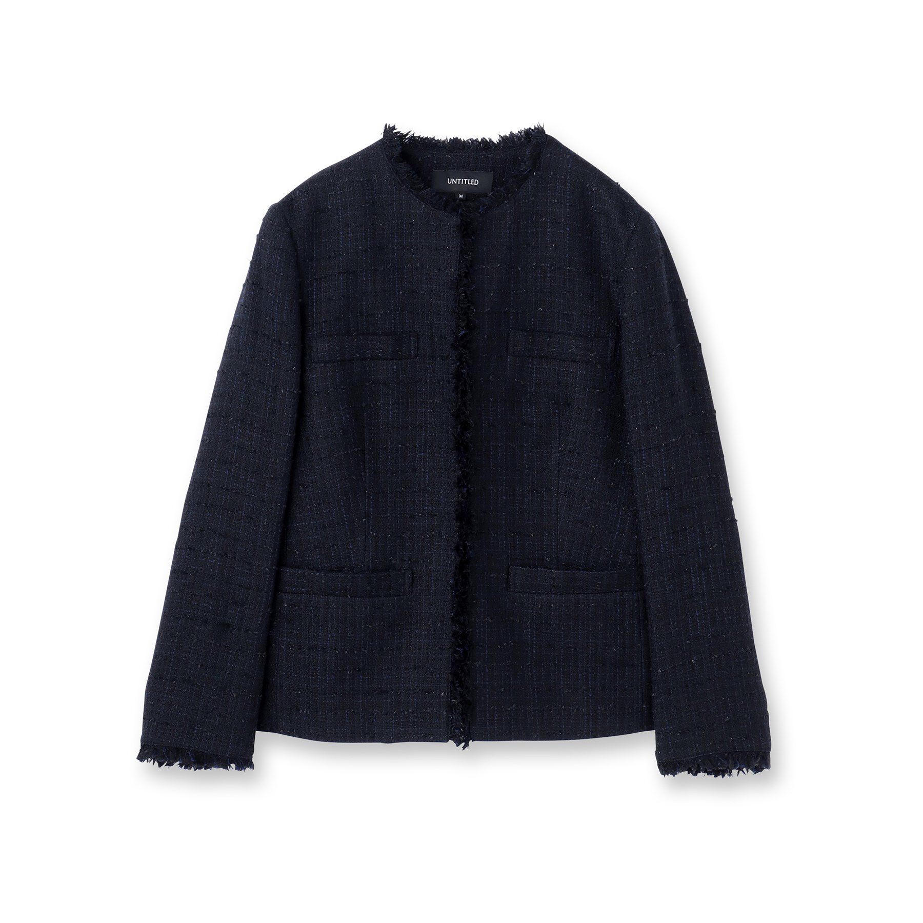UNTITLED「ファンシーツイード ジャケット」|ノーカラージャケット|