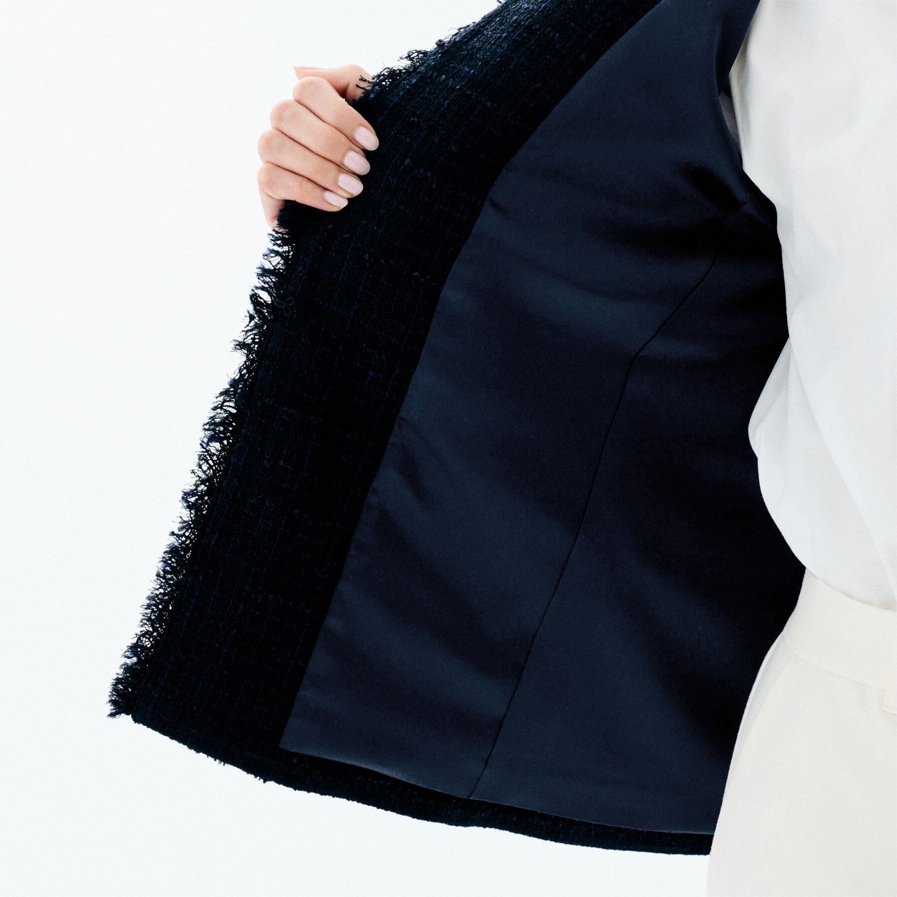 UNTITLED「ファンシーツイード ジャケット」|ノーカラージャケット|