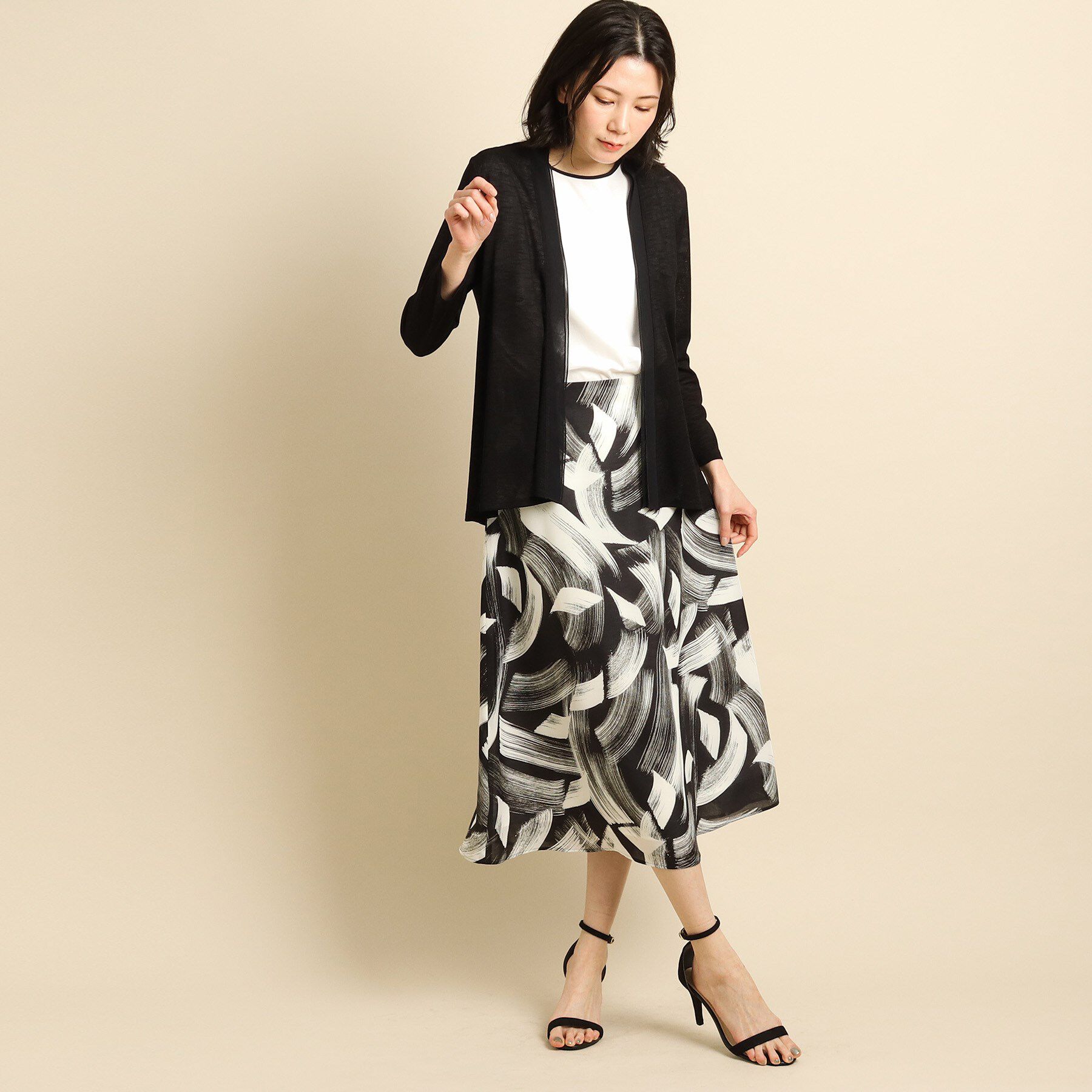 COUP DE CHANCE「【日本製/洗える】着流しジャージカーディガン」|カーディガン|