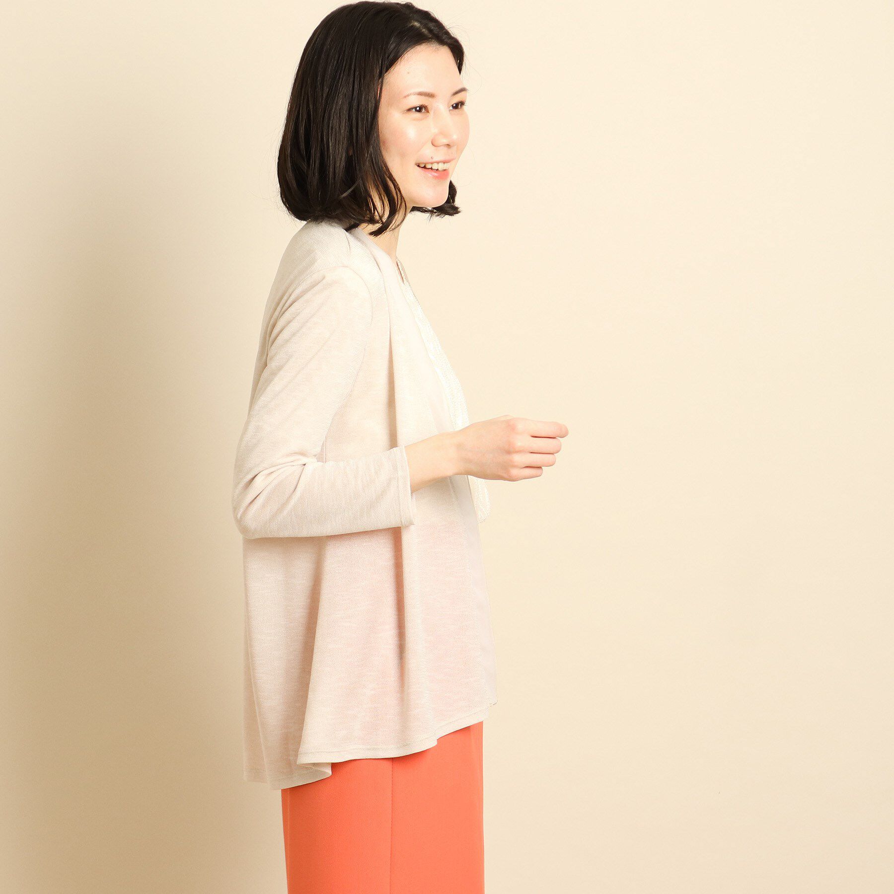 COUP DE CHANCE「【日本製/洗える】着流しジャージカーディガン」|カーディガン|