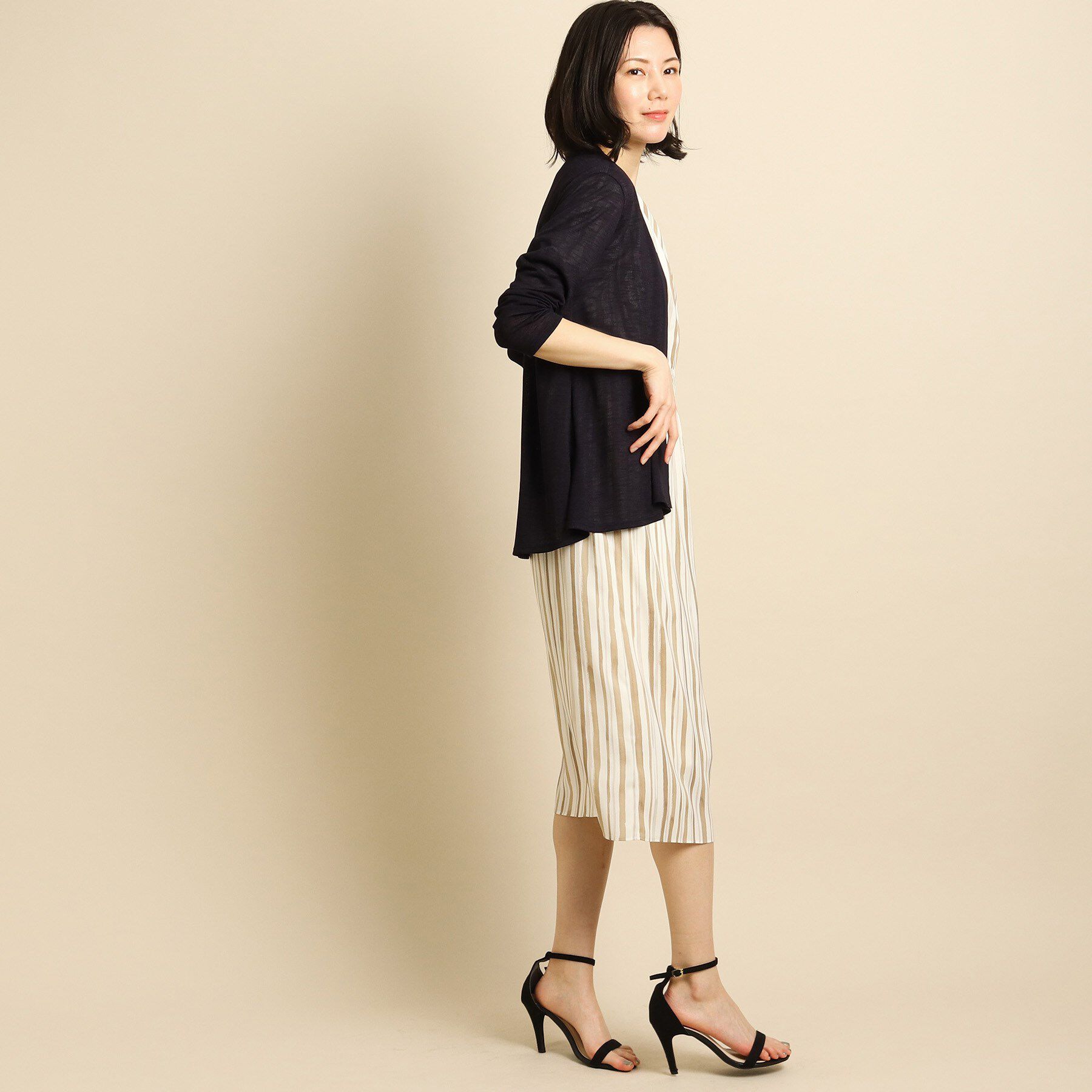 COUP DE CHANCE「【日本製/洗える】着流しジャージカーディガン」|カーディガン|