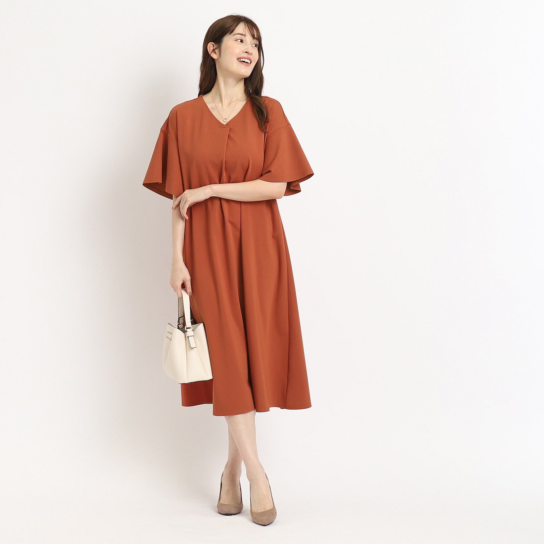 COUP DE CHANCE「【洗える／裏地無し／ジャージ素材】セミフレアーワンピース」|ワンピース|