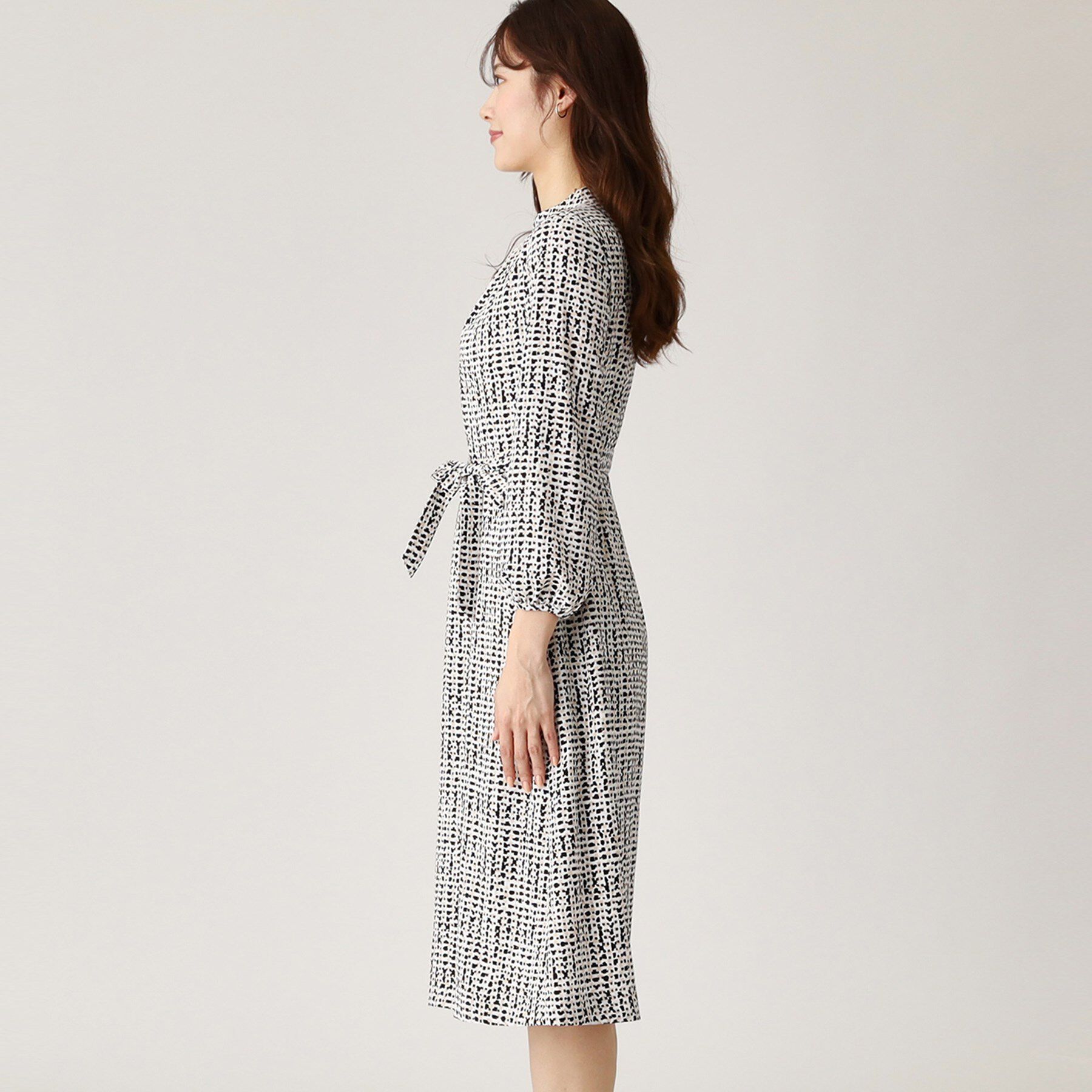 COUP DE CHANCE「【洗える／日本製】ジオメトリック柄フレアワンピース」|ワンピース|