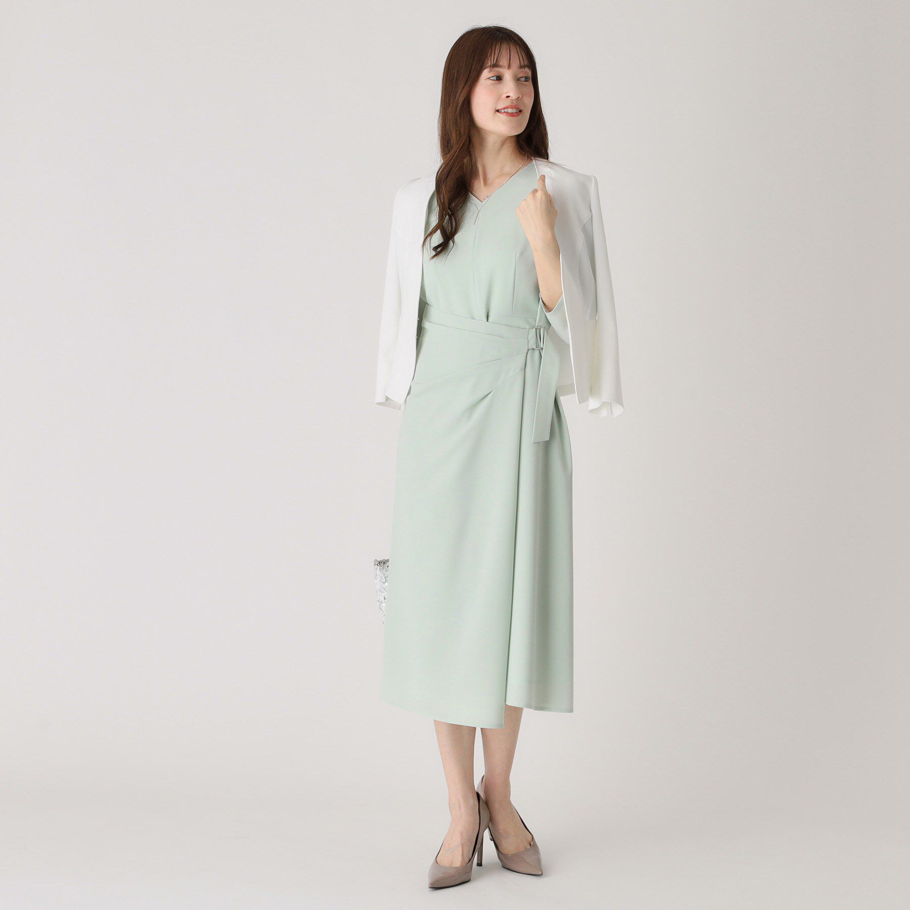 COUP DE CHANCE「【日本製】ラップ風デザインワンピース」|ワンピース|