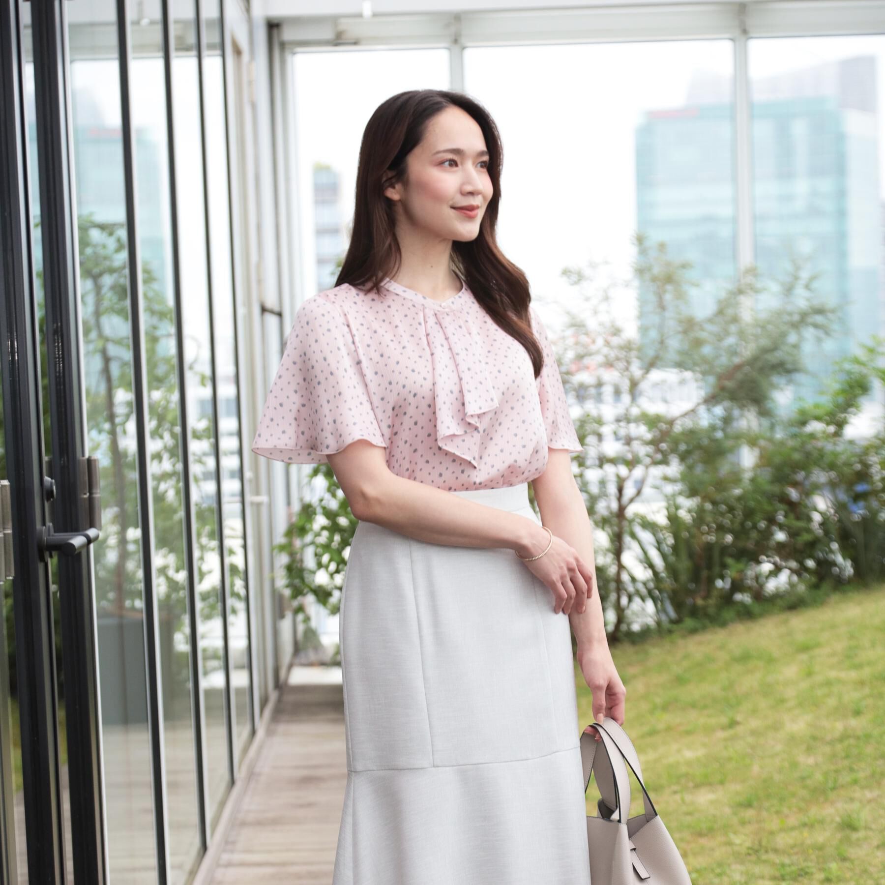 COUP DE CHANCE「【洗える】フリルデザインブラウス」|シャツ・ブラウス|