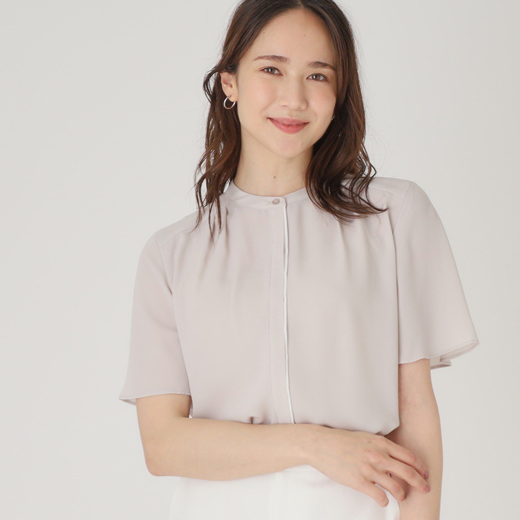 COUP DE CHANCE「【洗える】配色デザインのブラウス」|シャツ・ブラウス|