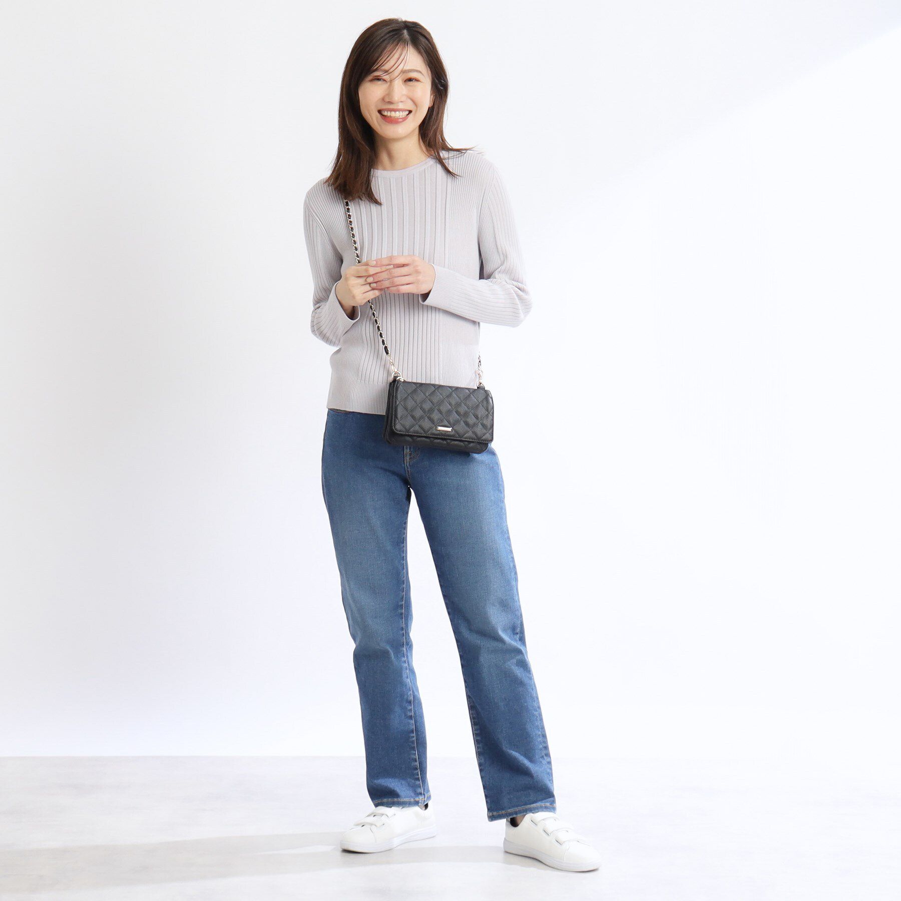 Reflect「【洗える】ラウンドネックリブニット」|ニット・セーター|