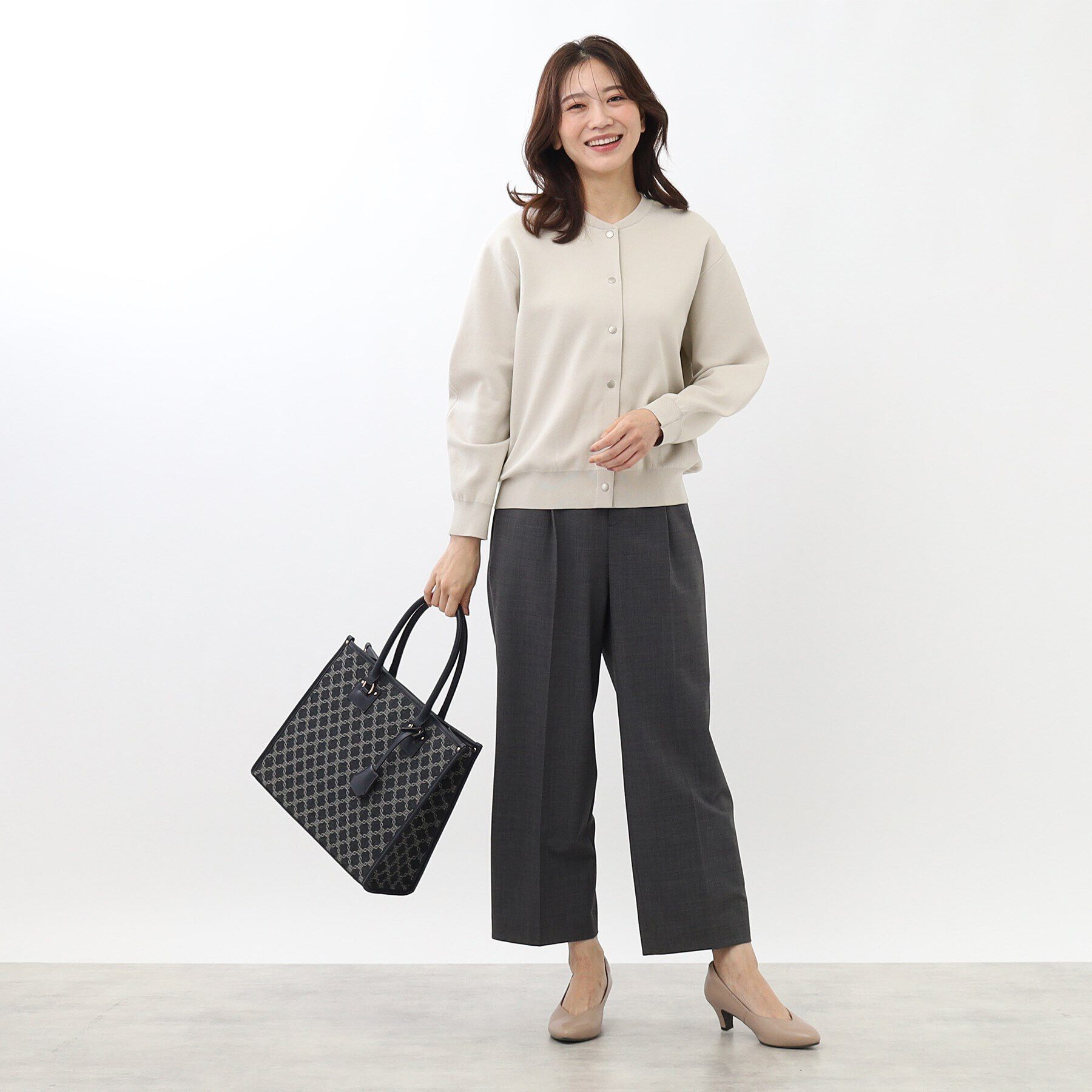 Reflect「ライティニットブルゾンカーディガン」|カーディガン|