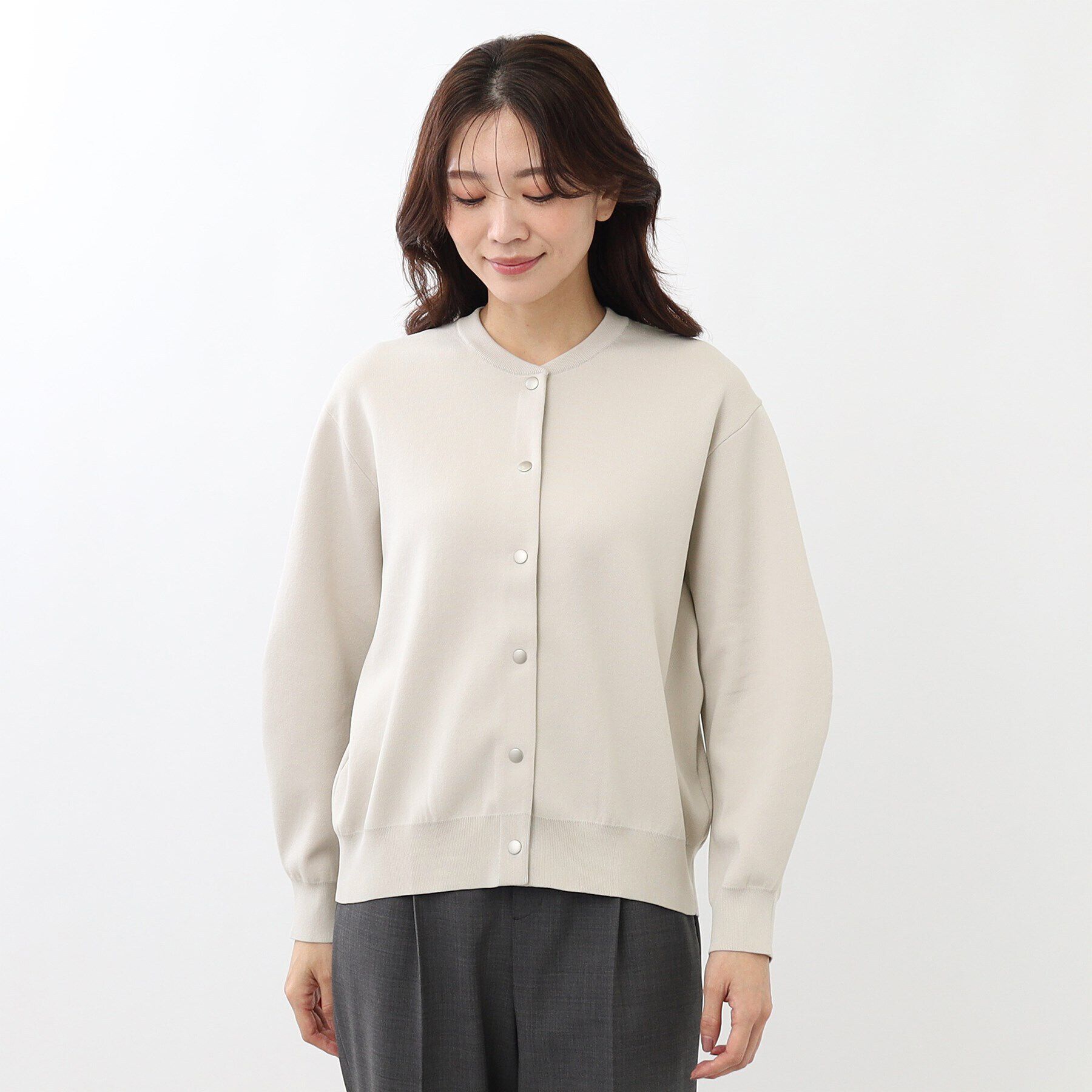 Reflect「ライティニットブルゾンカーディガン」|カーディガン|