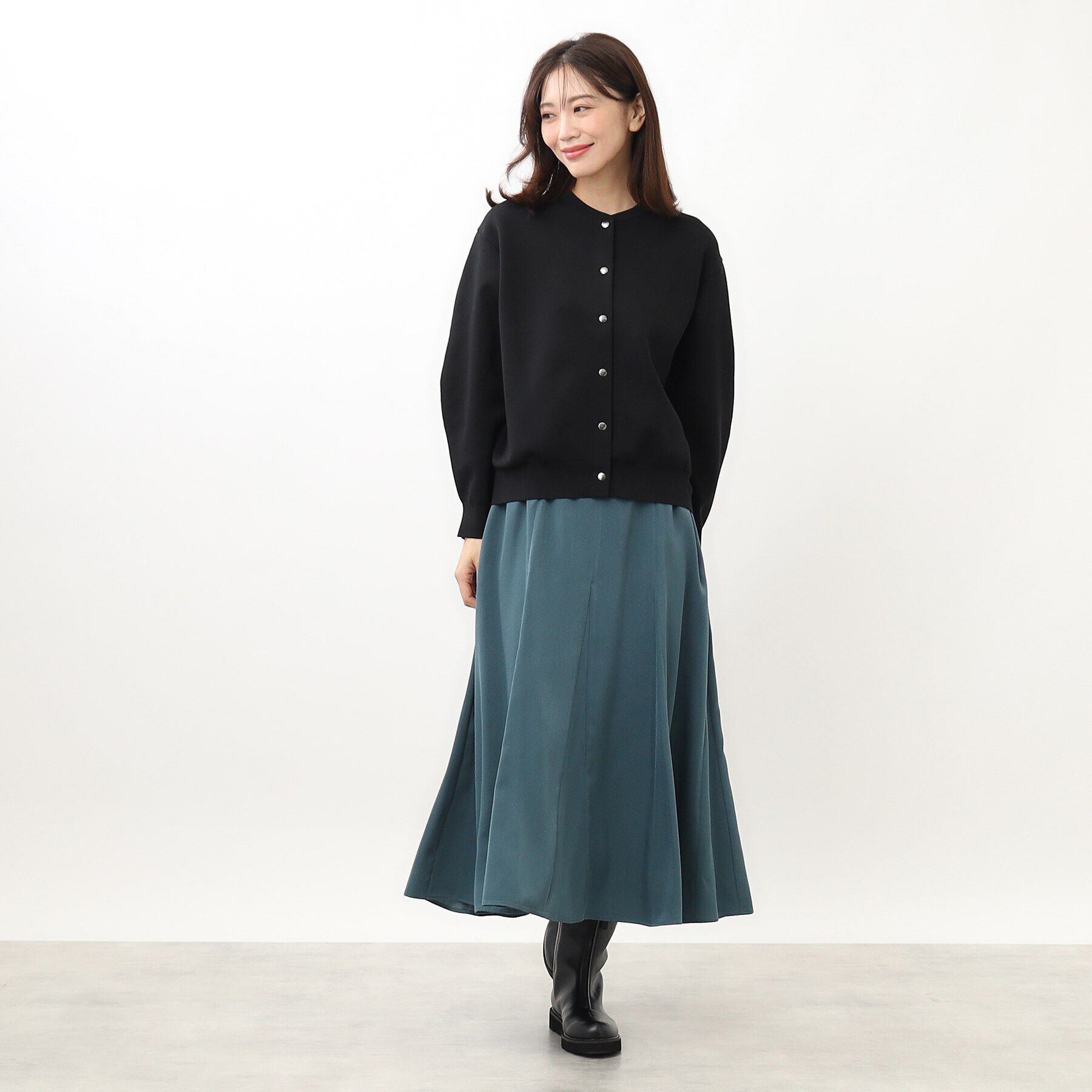 Reflect「ライティニットブルゾンカーディガン」|カーディガン|