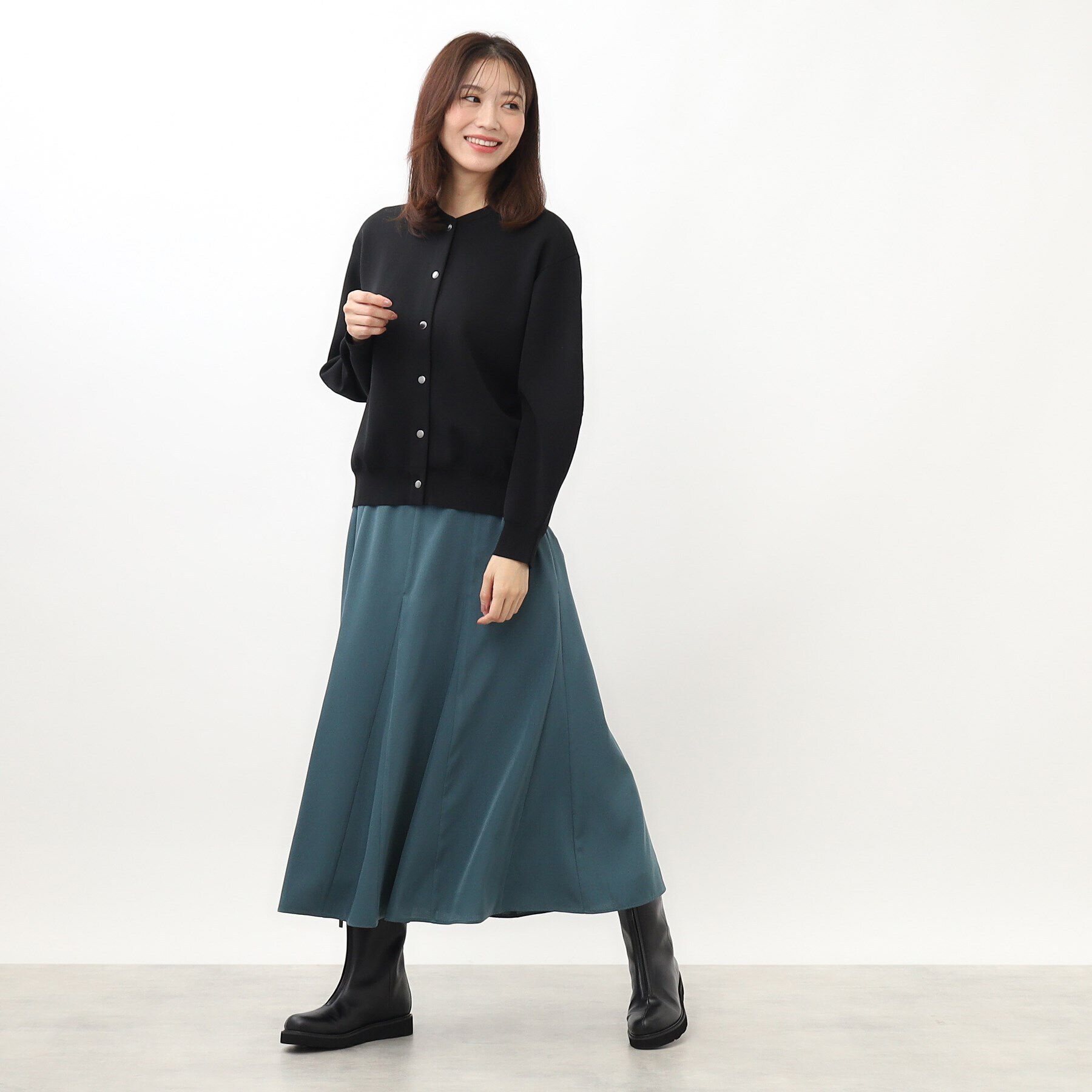 Reflect「ライティニットブルゾンカーディガン」|カーディガン|