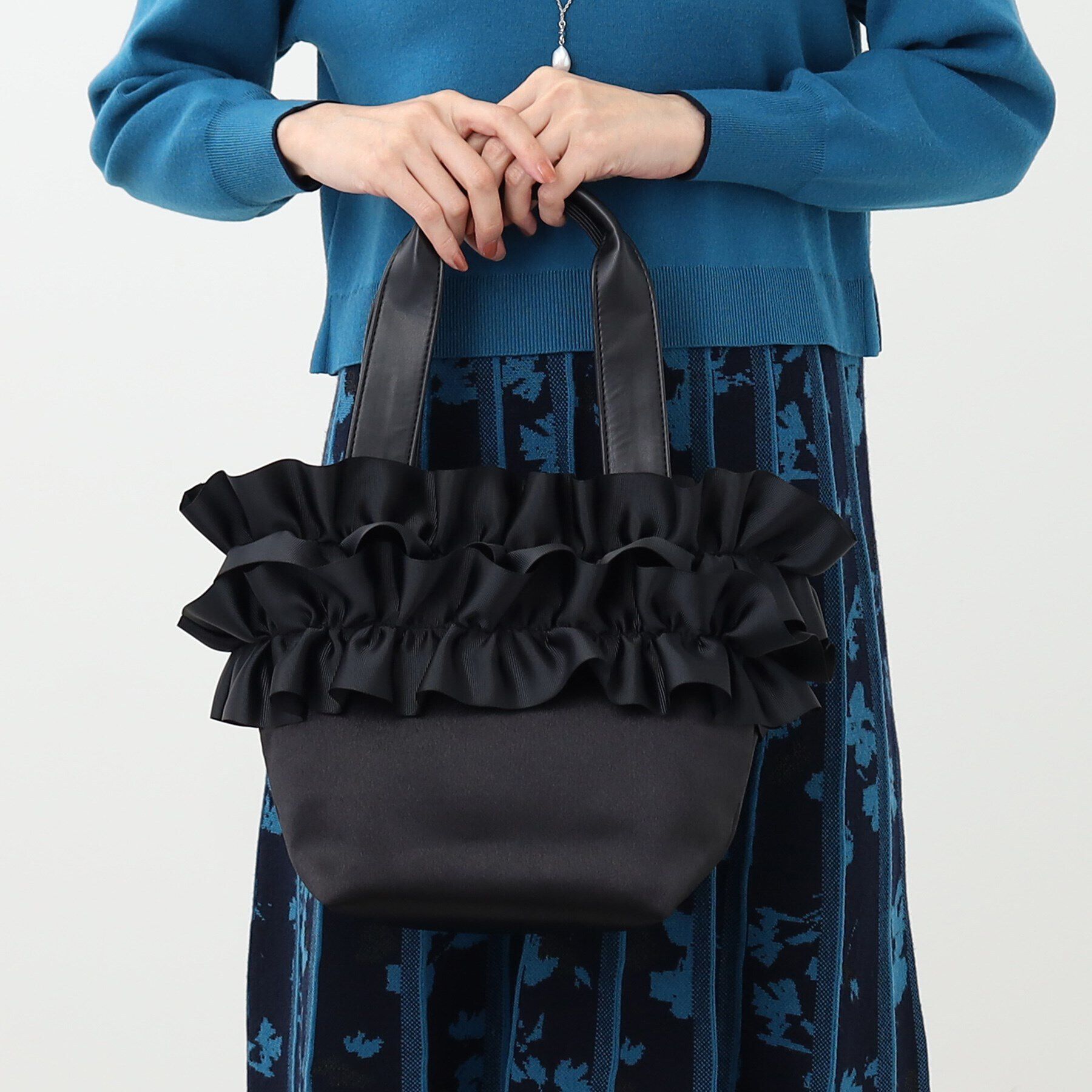 Reflect「サテンフリルバッグ」|トートバッグ|