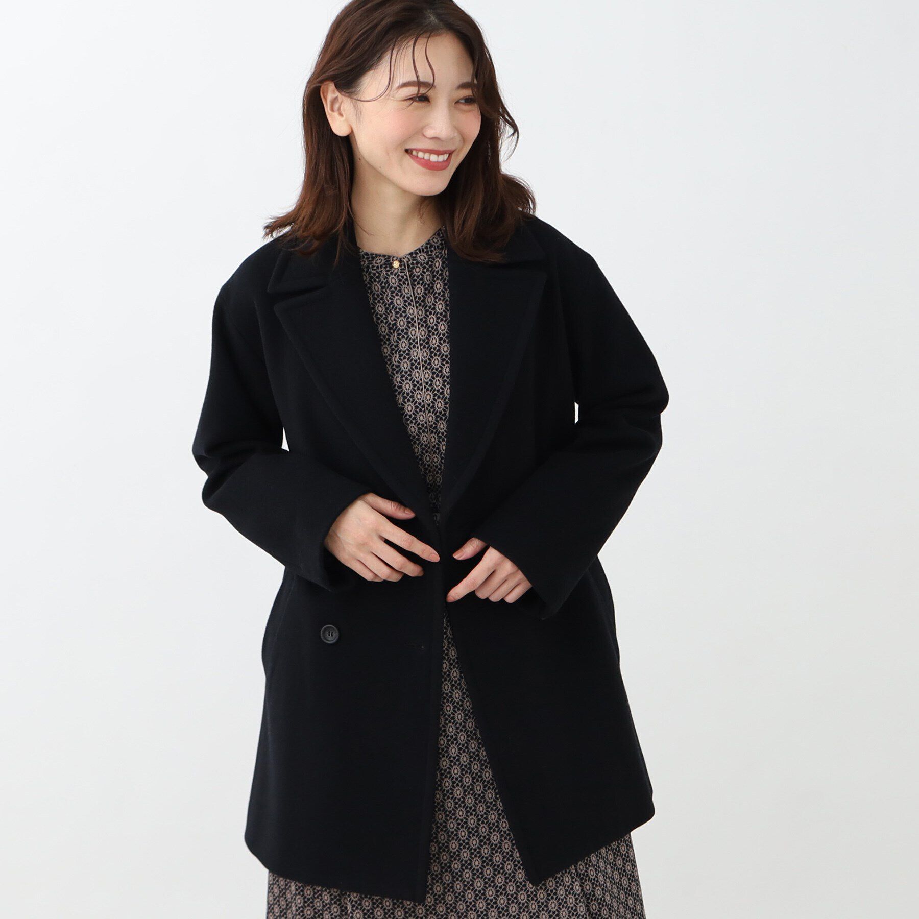 Reflect「【トレンドアイテム！】ミドル丈ピーコート」|ピーコート|