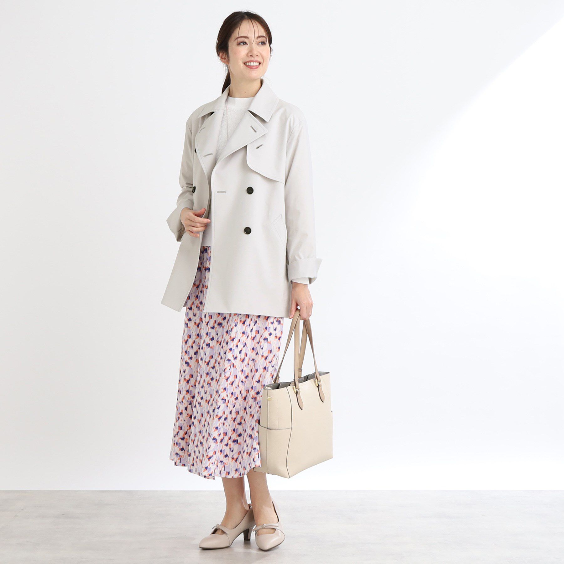 Reflect「【手洗い可／撥水】ライティミドル丈コート」|トレンチコート|