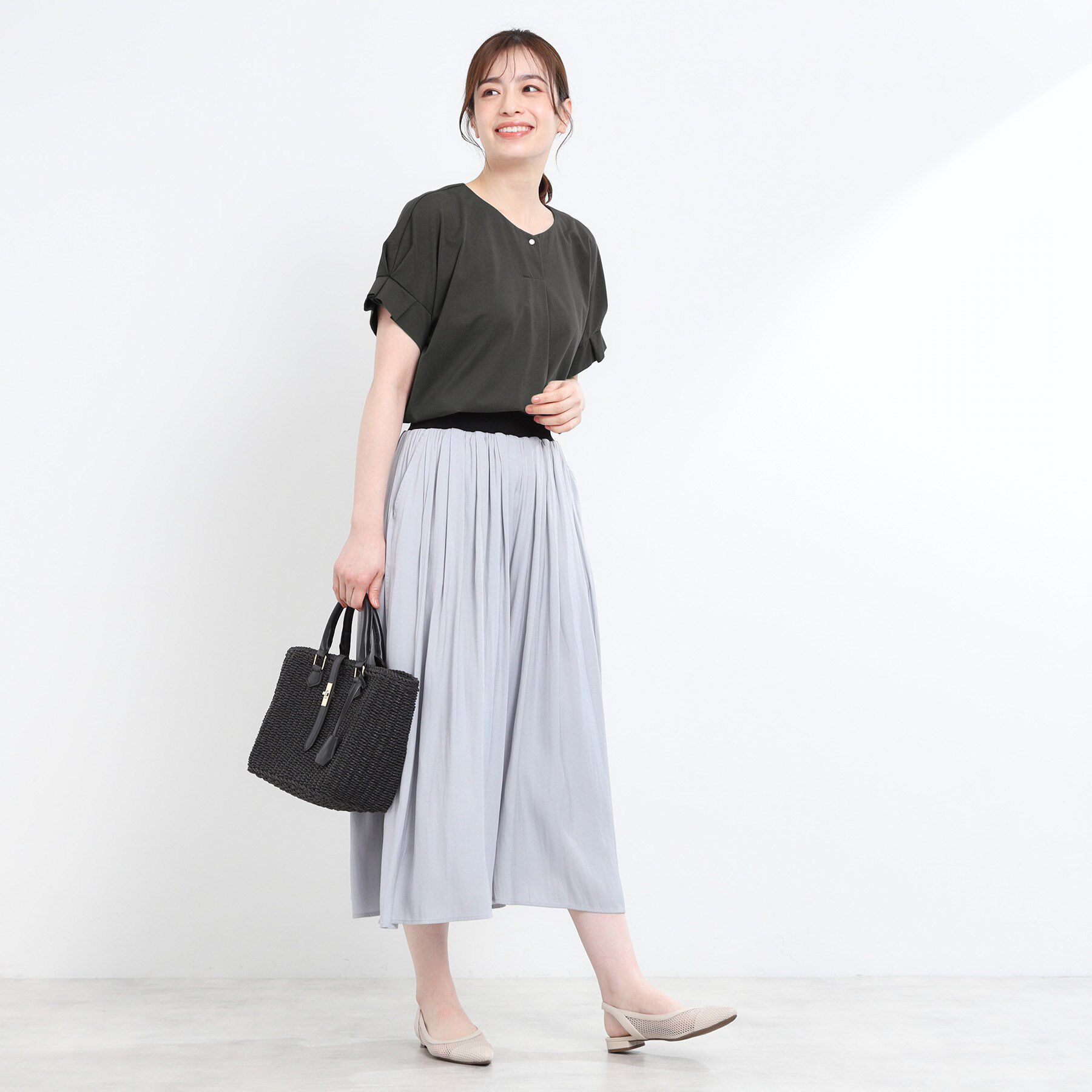 Reflect「Vネックジャージカットソー」|Tシャツ・カットソー|